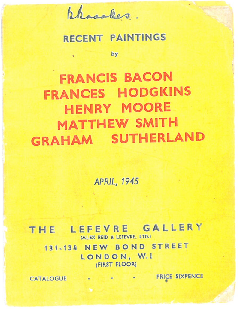 Lefevre Gallery, Exhibition Invitation, 1945